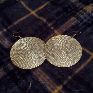 Large silver earrings
